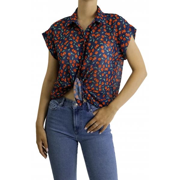 Camicia fantasia con ciliegie 
